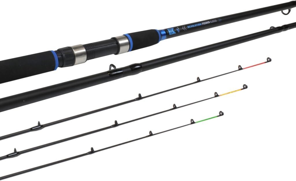 ✅Top 5 Feederhengels onder €100: JVS Revolution Feeder set - Compleet Feederhengel + Feedermolen Vislijn Onderlijnen Feederkorven - Zwart-REVIEW2